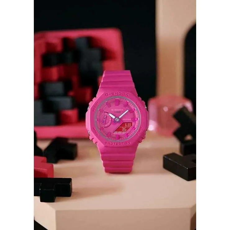 CASIO G-SHOCK MID-SIZE MODEL PINK ANALOG DIGITAL LADIES WATCH GMA-S2100P-4AJR