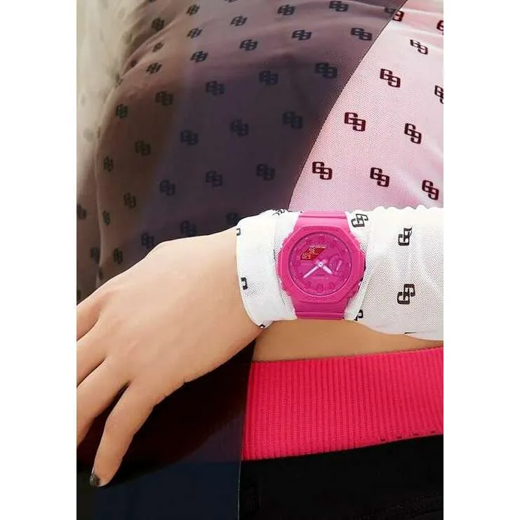 CASIO G-SHOCK MID-SIZE MODEL PINK ANALOG DIGITAL LADIES WATCH GMA-S2100P-4AJR