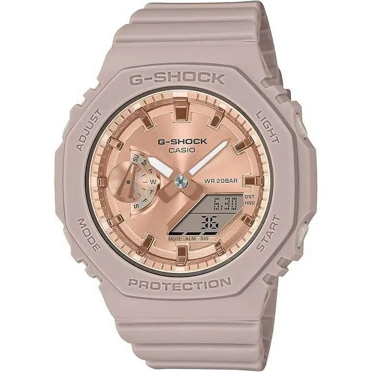 CASIO G-SHOCK MID-SIZE MODEL PINK BEIGE & GOLD LADIES WATCH GMA-S2100MD-4AJF