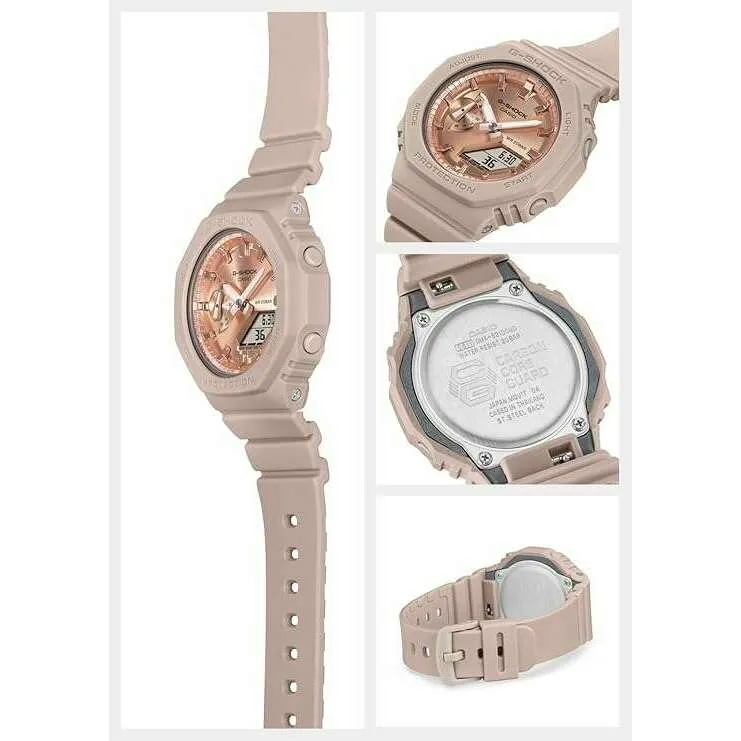 CASIO G-SHOCK MID-SIZE MODEL PINK BEIGE & GOLD LADIES WATCH GMA-S2100MD-4AJF