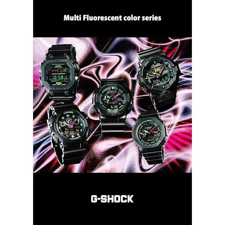 CASIO G-SHOCK MULTI FLUORESCENT COLOR SERIES BLUETOOTH BLACK MEN WATCH GA-B2100MF-1AJF