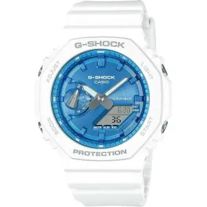 CASIO G-SHOCK PRECIOUS HEART SELECTION WHITE & BLUE MEN WATCH GA-2100WS-7AJF
