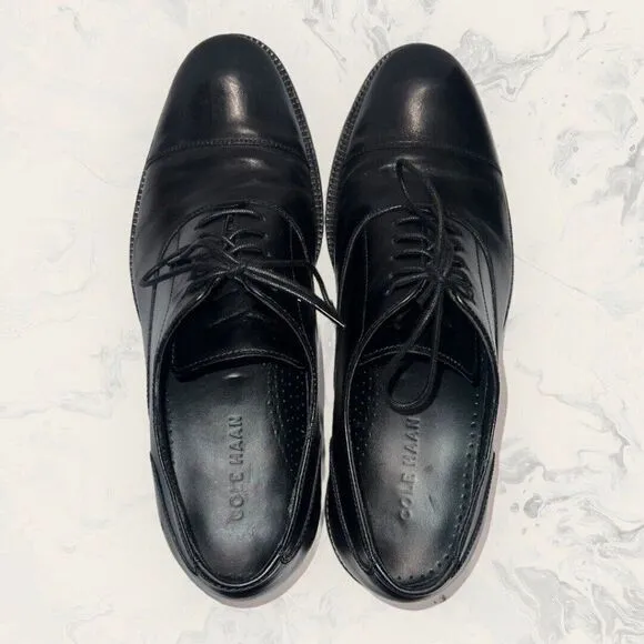 Cole Haan Men's Williams Cap Toe Oxford Black Dress Show Mens Size 9M C12202