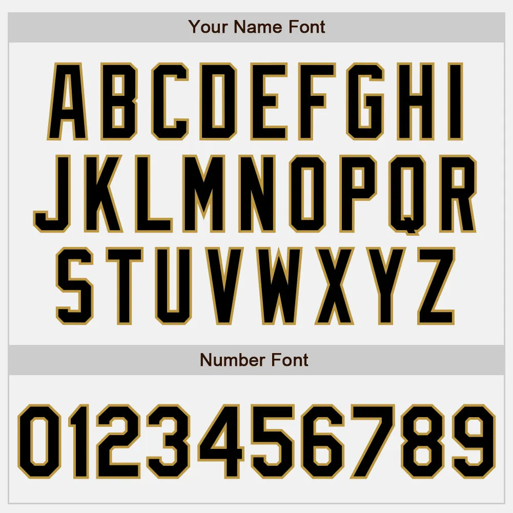 Custom White Black-Old Gold Authentic Two Tone Baseball Jersey