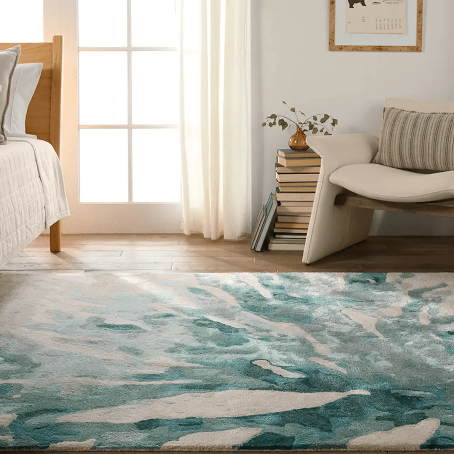 Delray Beach Coral Rug - Teal