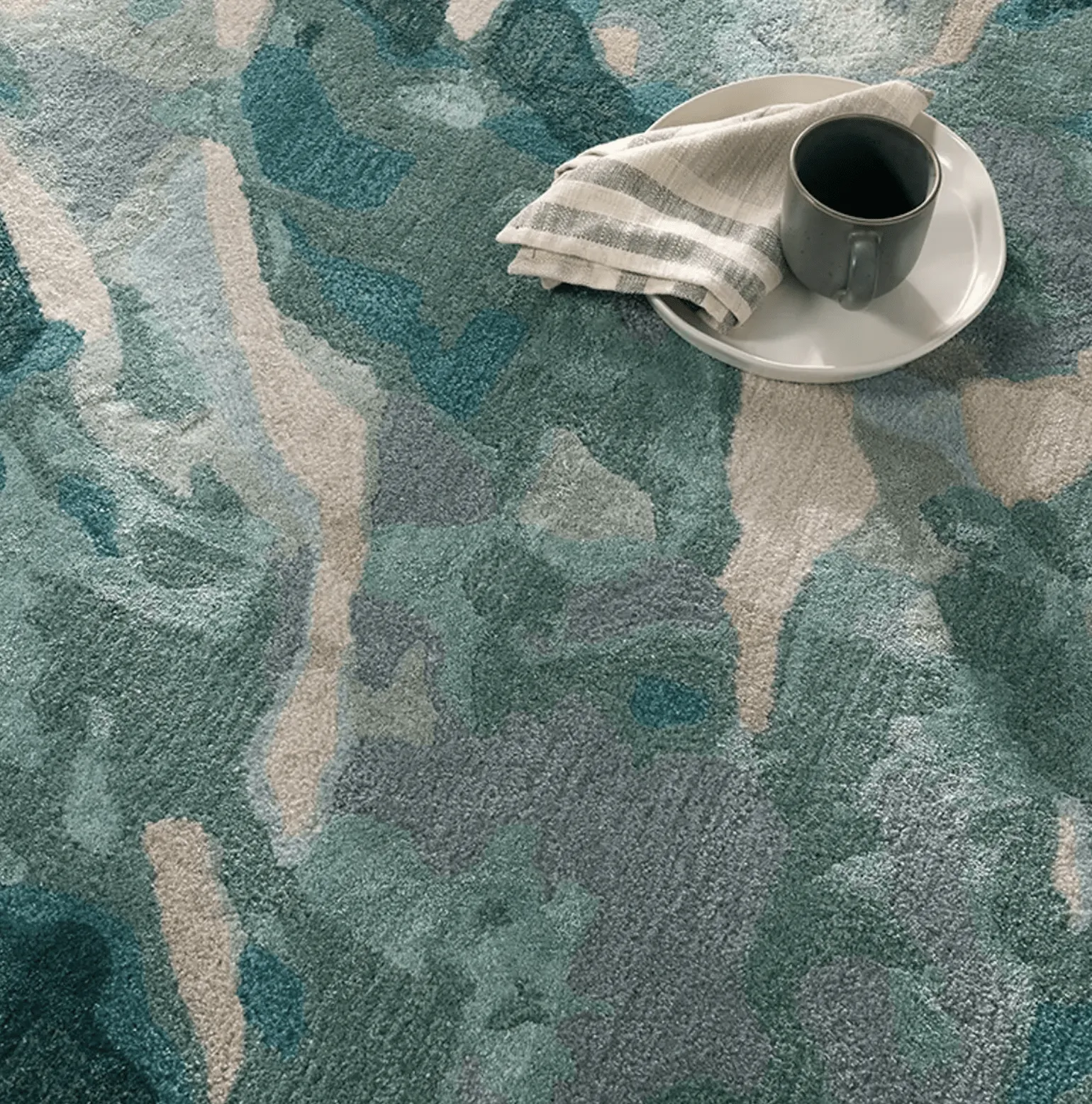 Delray Beach Coral Rug - Teal