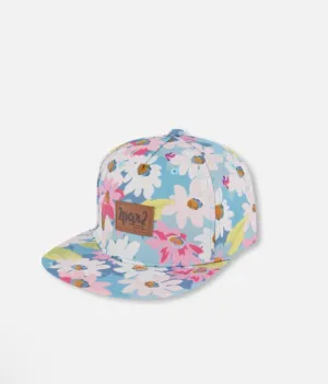 Deux Par Deux Printed Cap White, Pink, And Green Flowers: Size 6 months - 14 Years