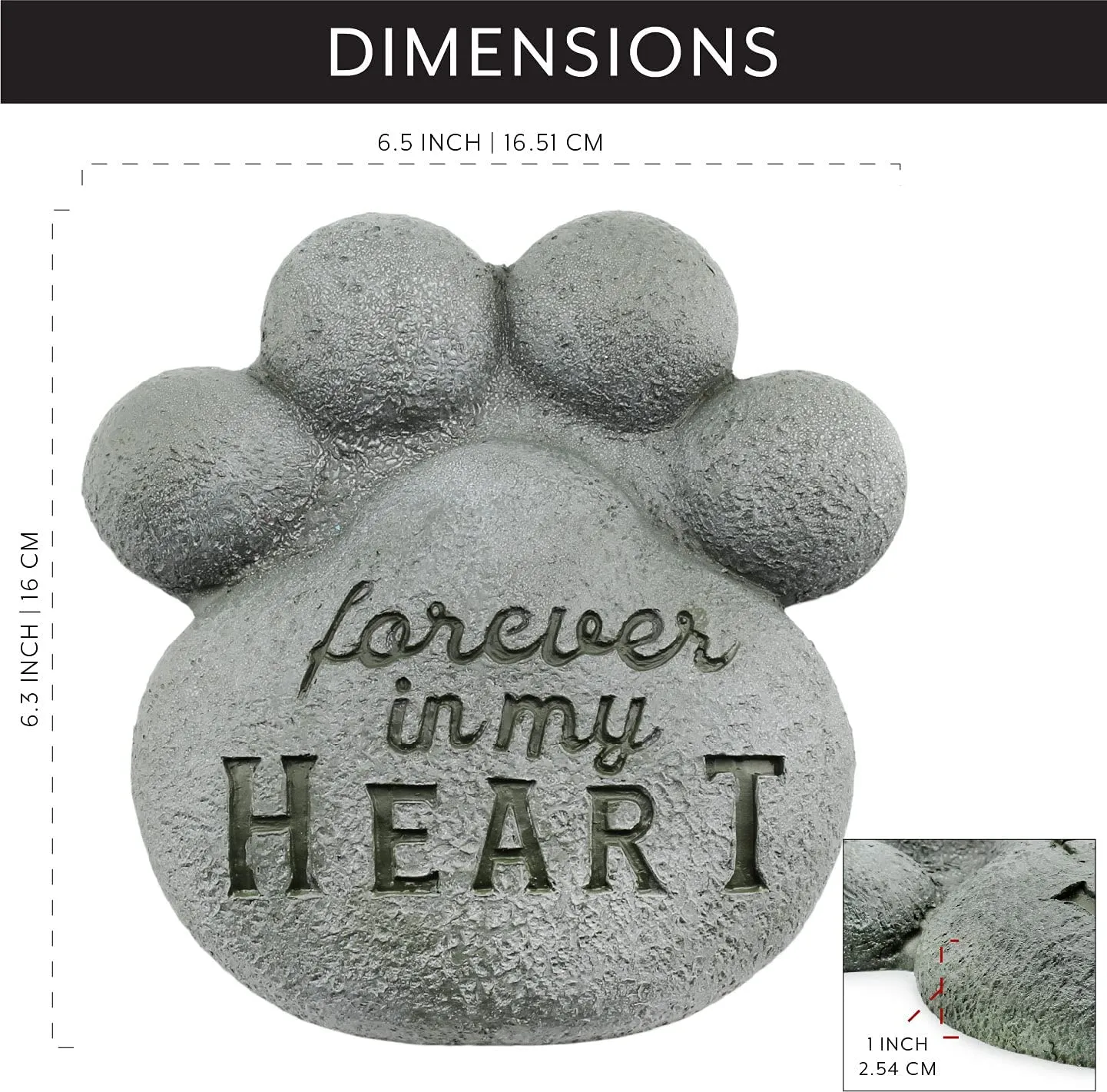 Dog Pawprint Memorial Stone