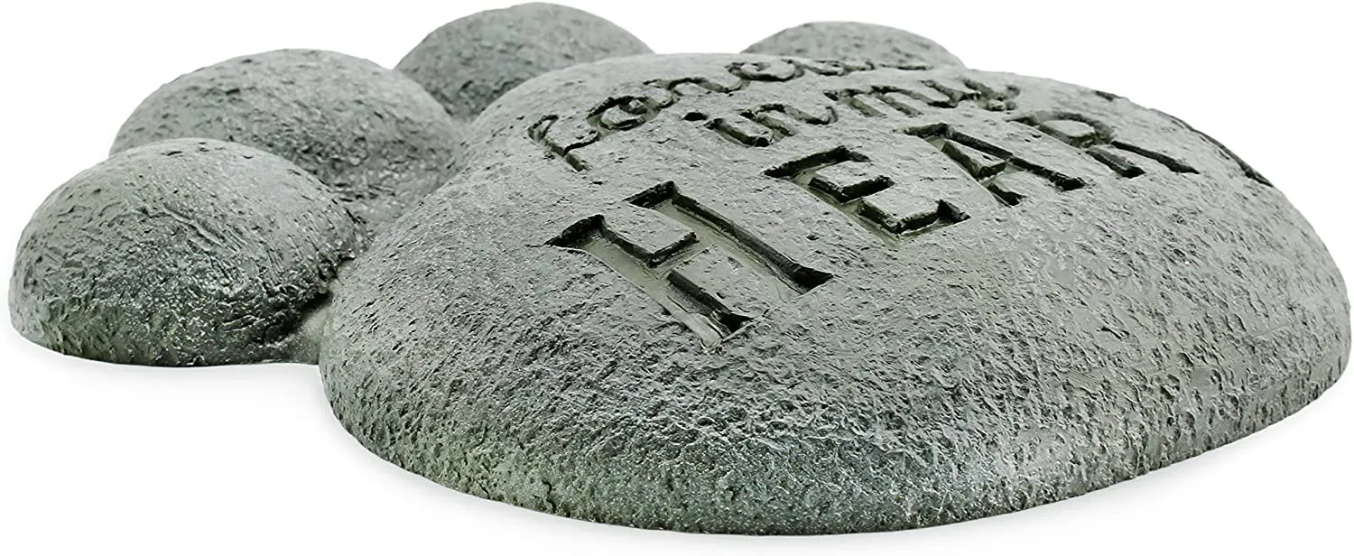 Dog Pawprint Memorial Stone