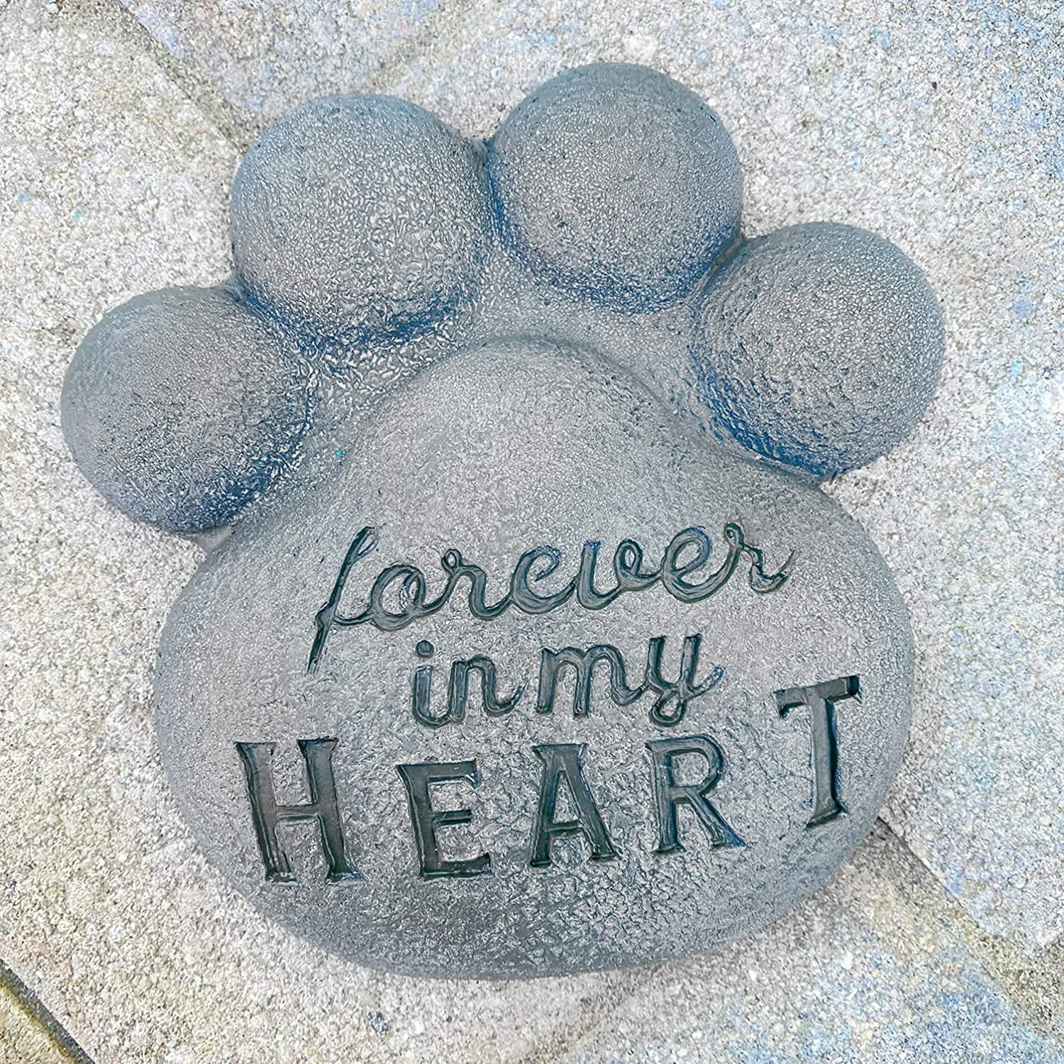 Dog Pawprint Memorial Stone