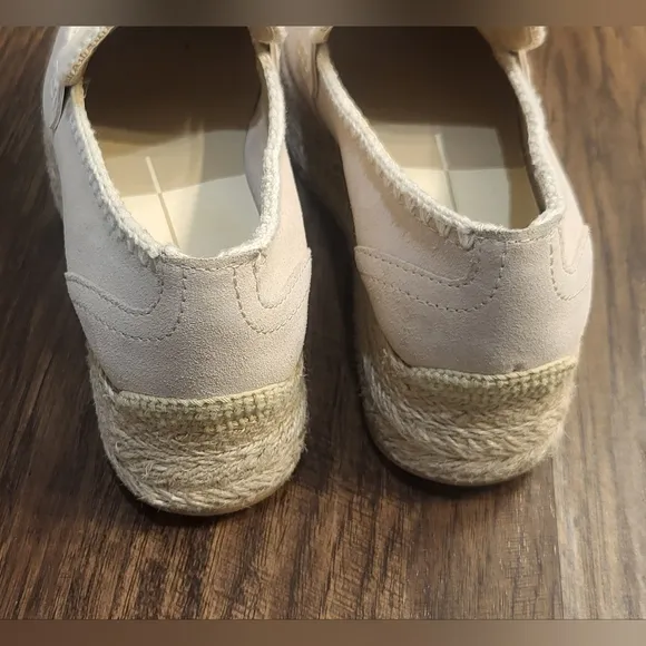 Dolce Vita Jalia Cream Suede Platform Loafers Size 8