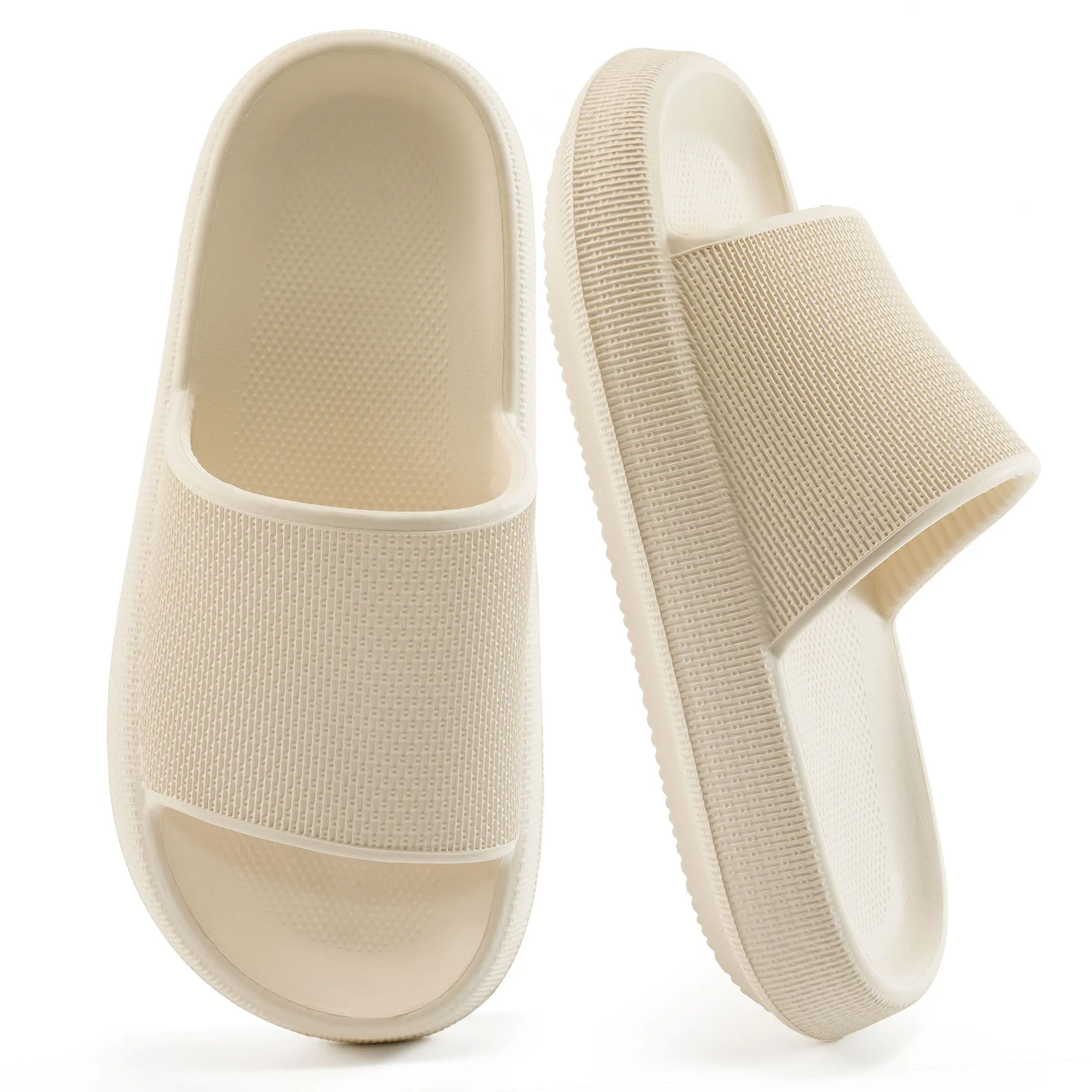 Ecetana Pillow Slippers for Women Non Slip Shower Slides Bathroom Sandals