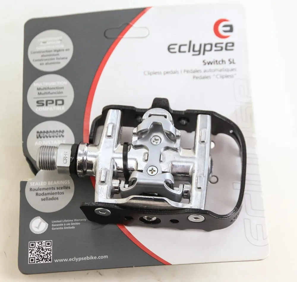 Eclypse Switch SL Dual Clipless / Platform SPD Compatible 9/16" Bike Pedals NEW