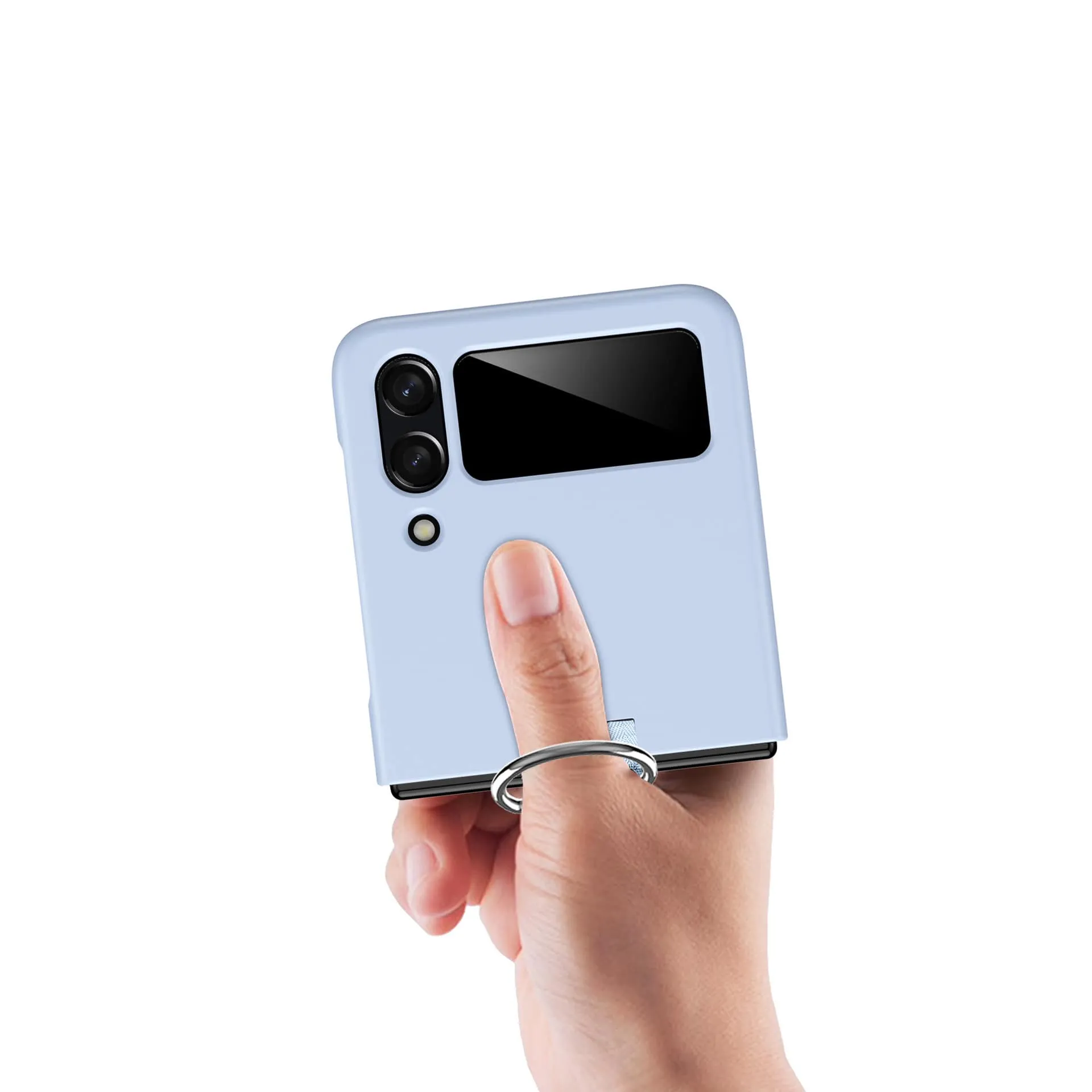 Etui z Ringiem Flip Case do Samsung Galaxy Z Flip 3 - Niebieski