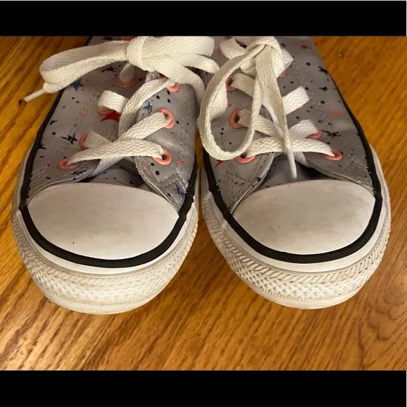 EUC Converse Satin All Star, Silver