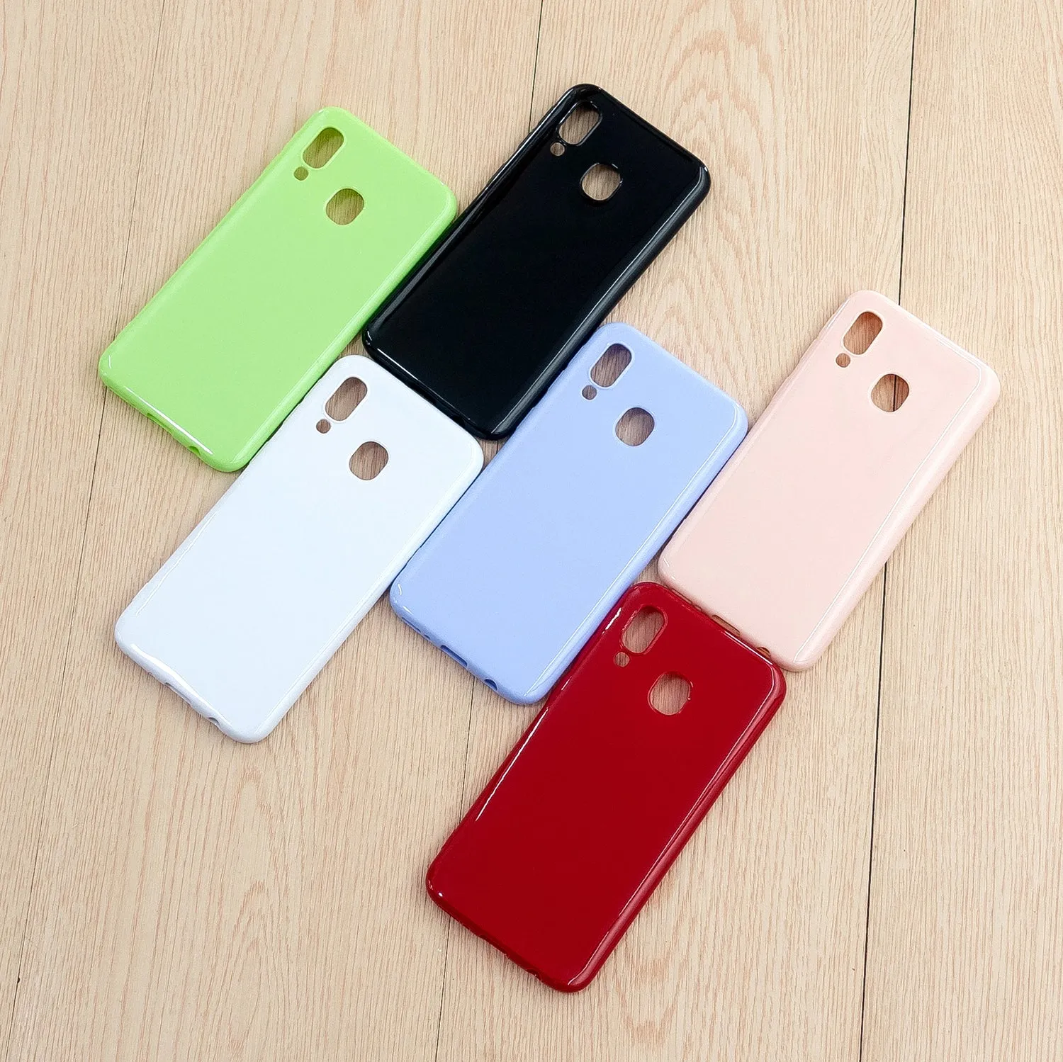 For Samsung A20E/A40/A70 Cellphone Cover Soft TPU Phone Case Simple Profile Scratch Resistant Full Body Protection Shell Taro purple