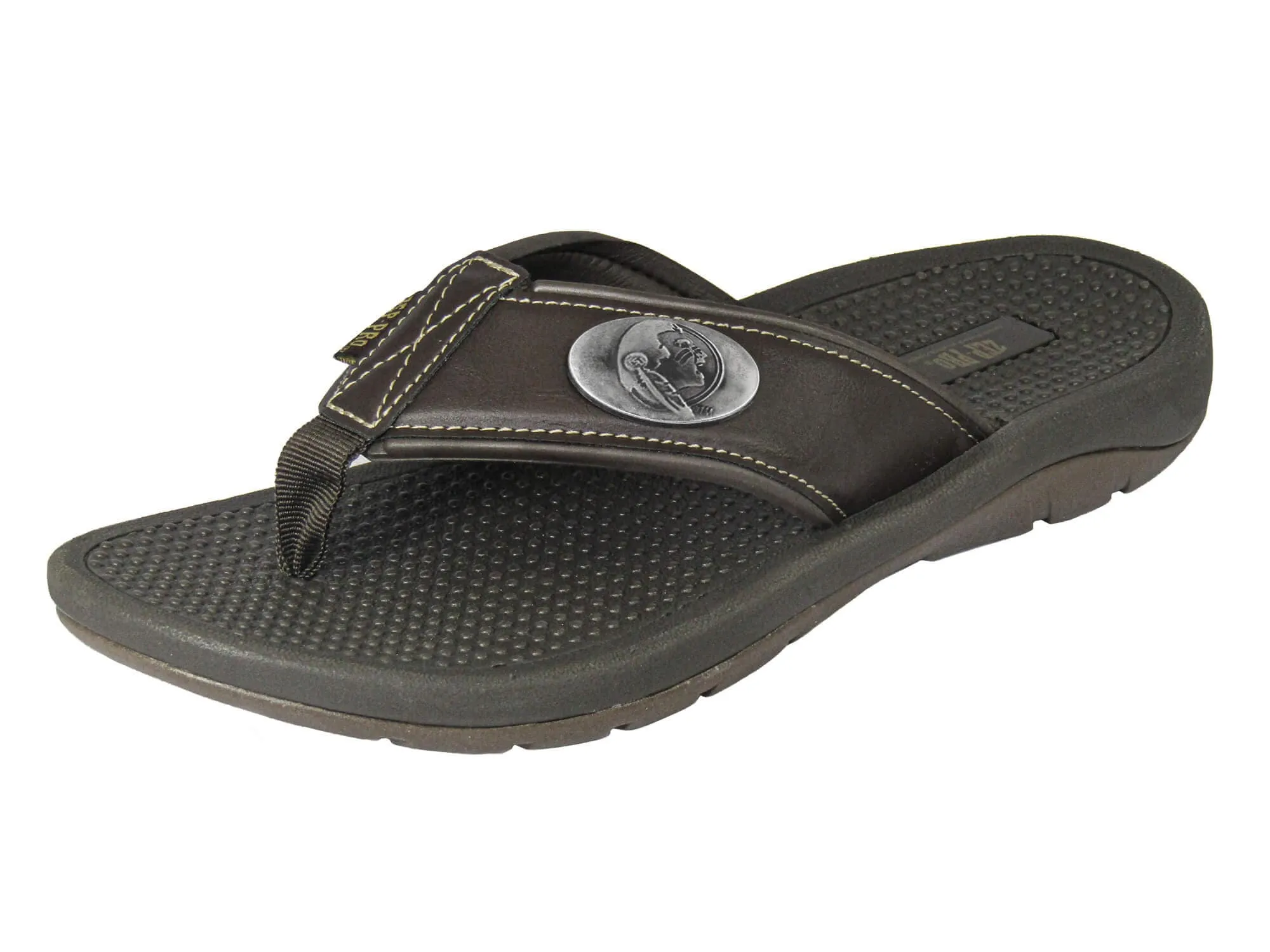 FSU Seminoles Men's Collegiate Brown Flip Flop Sandal.