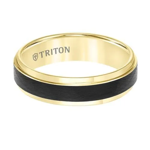 Gold Tungsten Carbide with Black Center