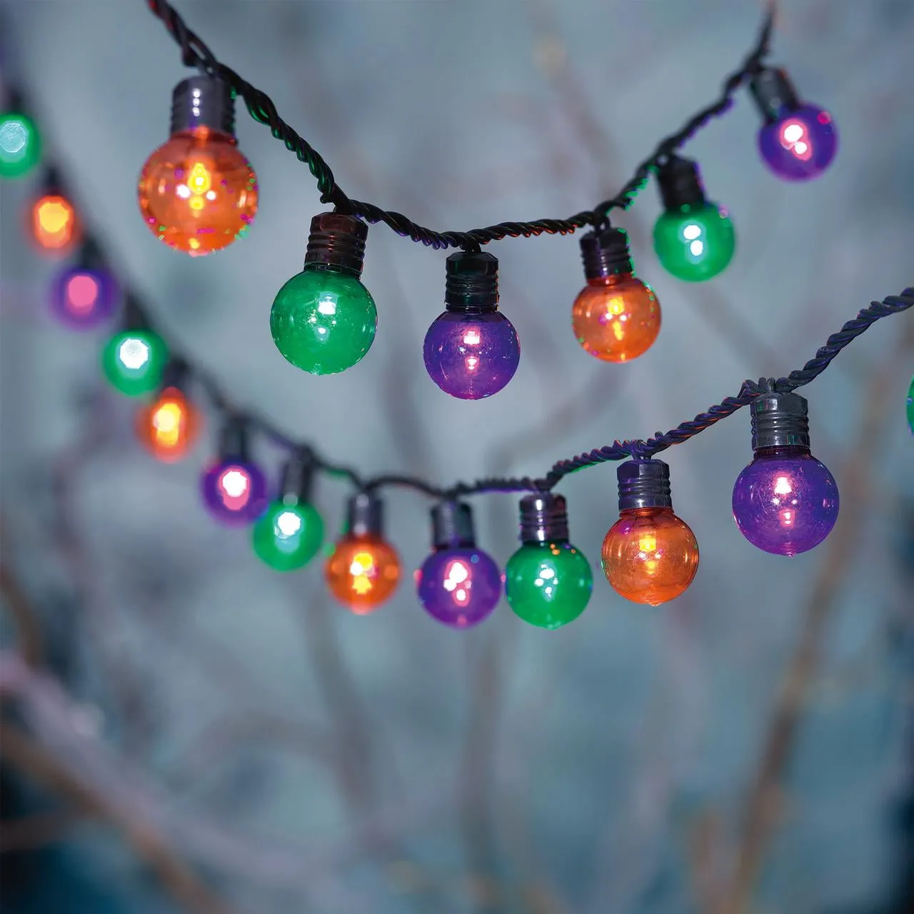 Halloween 70-Count Indoor/Outdoor Multicolor LED G30 Globe Lights