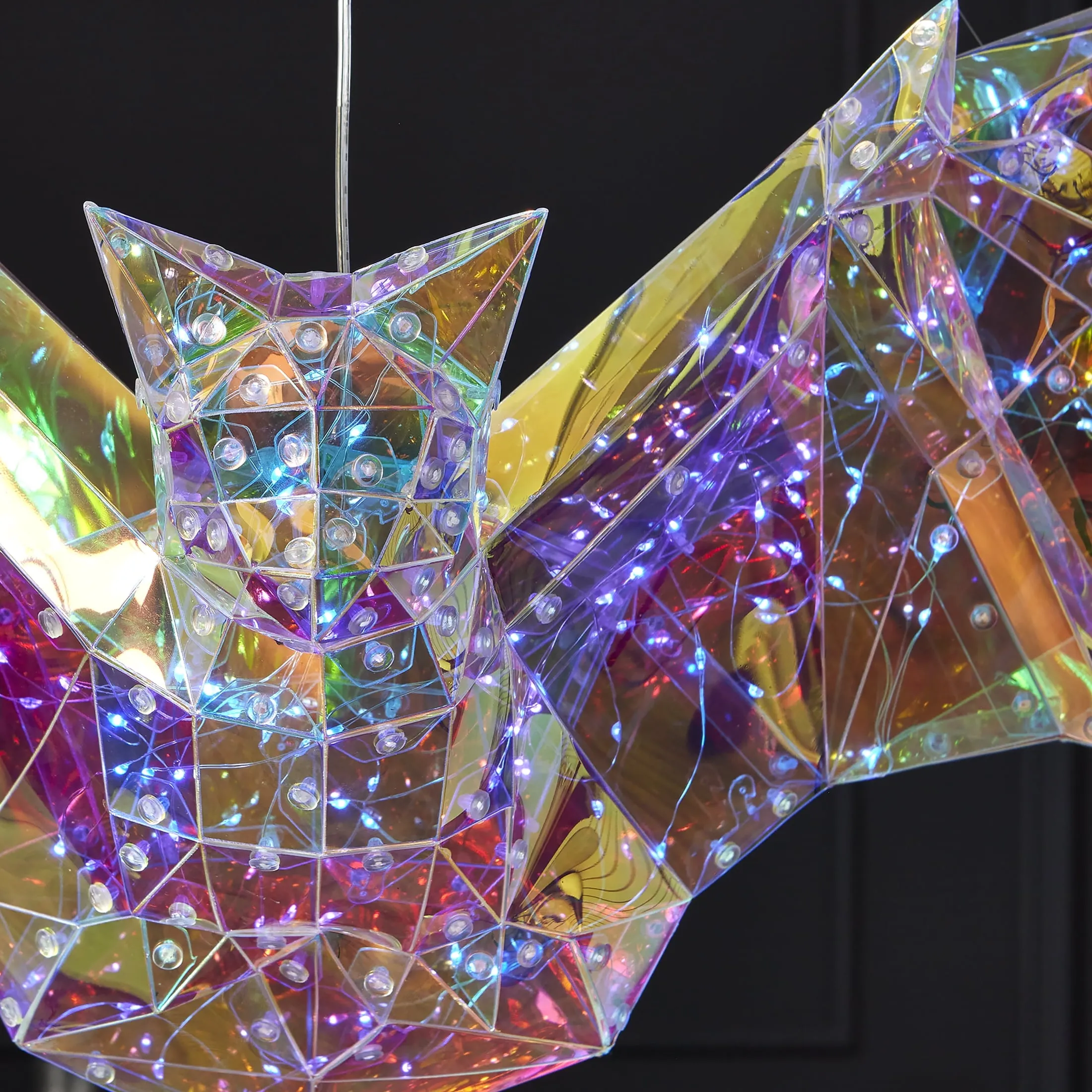 Halloween LED Lights - Prismatic Iridescent Phantom Bat 20"