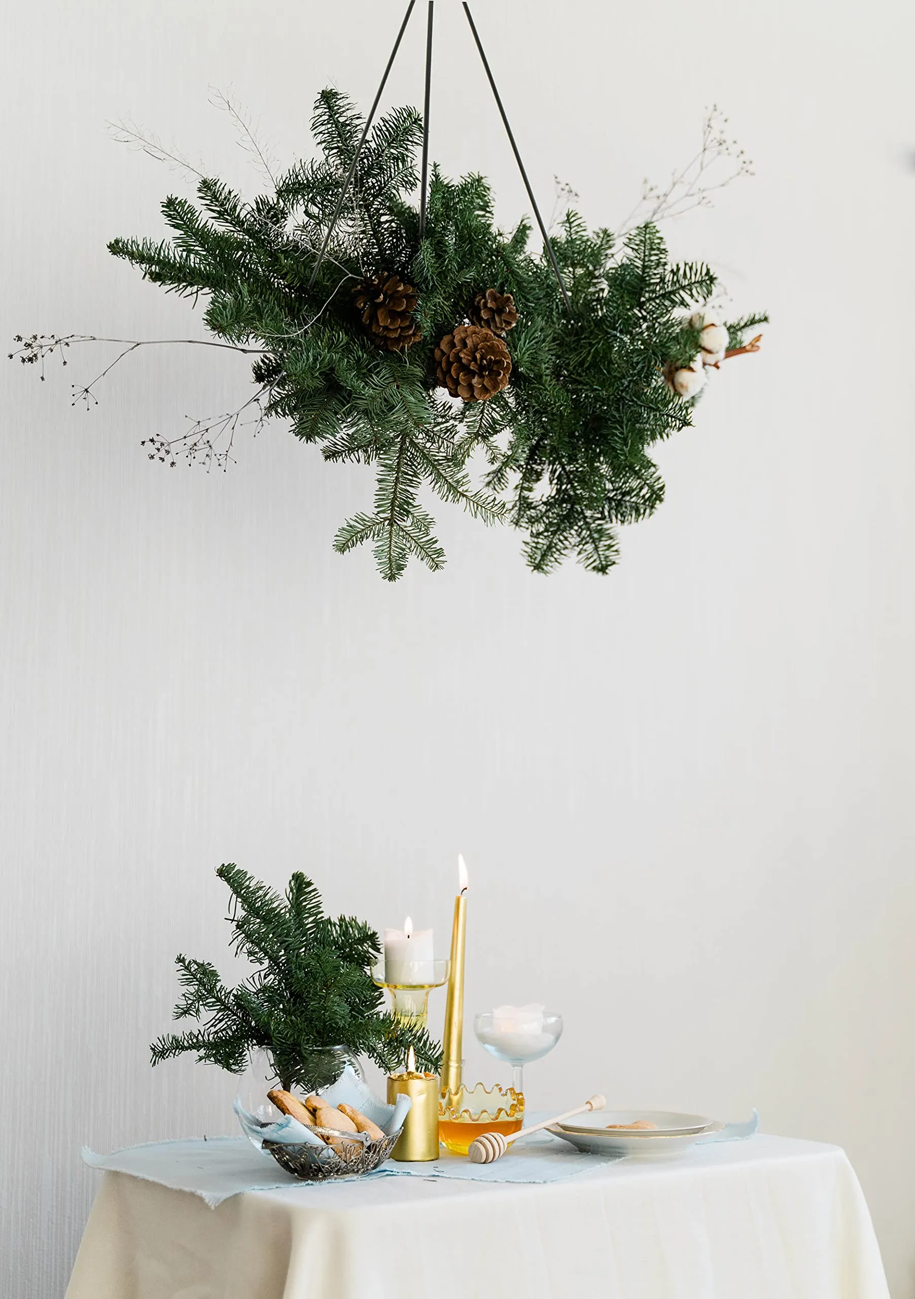 Hanging Metal Wreath Chandelier/Hanger