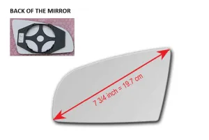 Heated Mirror Glass with Plastic Backing Plate Attached for Audi A6 Quattro 2006 - 2008