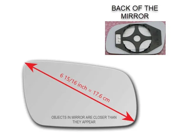 Heated Mirror Glass with Plastic Backing Plate Attached for Audi S6 C4 C5 1995 - 1997