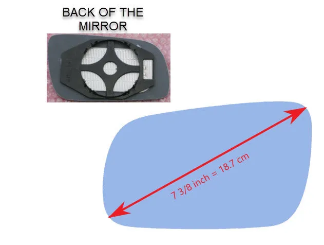 Heated Mirror Glass with Plastic Backing Plate Attached for Audi S6 C4 C5 1995 - 1997