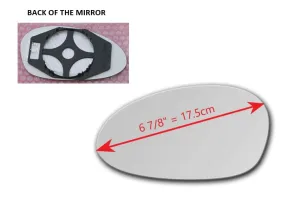 Heated Mirror Glass With Plastic Backing Plate Attached for BMW 135I 2008 - 2009