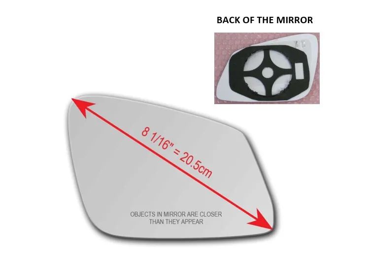 Heated Mirror Glass with Plastic Backing Plate Attached for BMW F39 X2 2018 - 2019