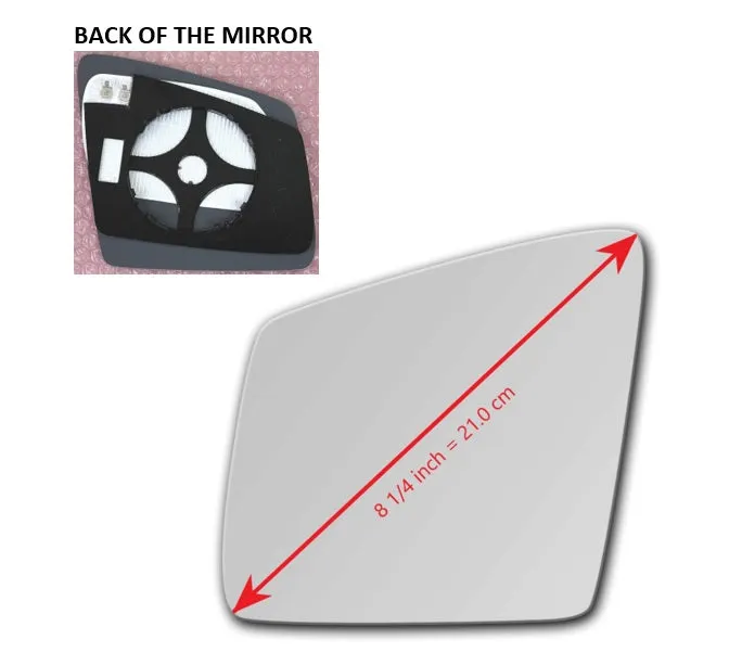 Heated Mirror Glass With Plastic Backing Plate Attached for Mercedes-Benz GLS550 2017 - 2019