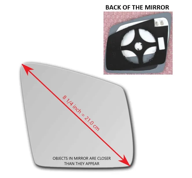 Heated Mirror Glass With Plastic Backing Plate Attached for Mercedes-Benz GLS550 2017 - 2019