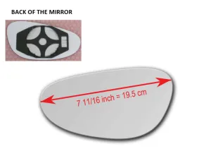 Heated Mirror Glass With Plastic Backing Plate Attached for Porsche 911  1999 - 2005