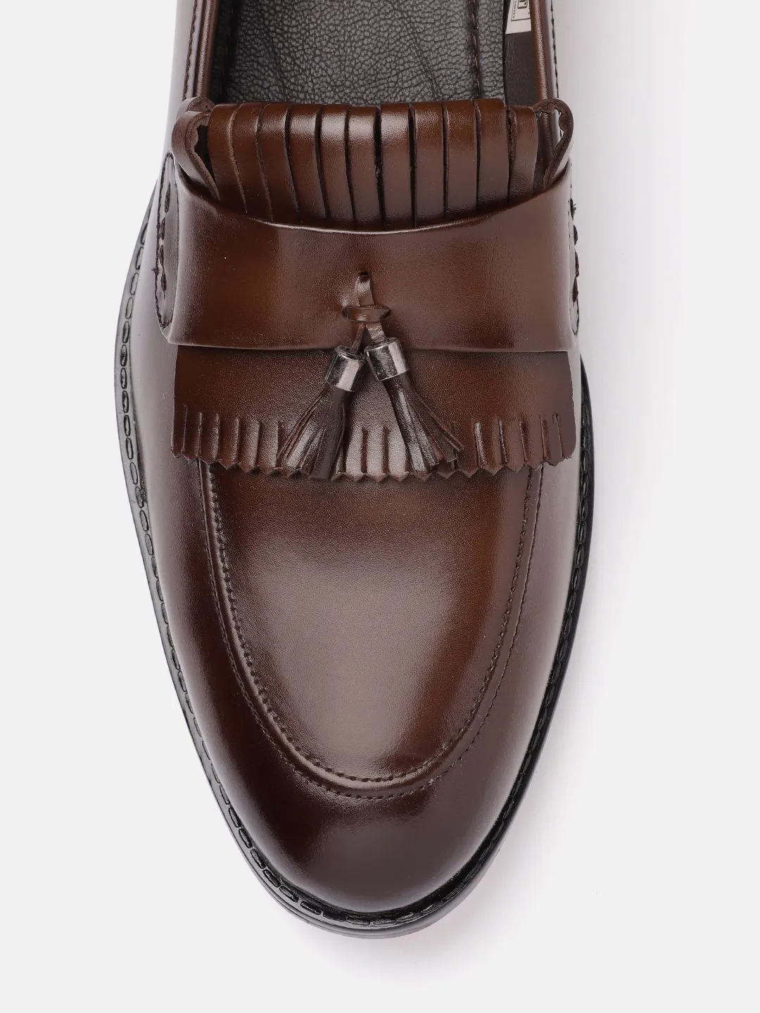 House of Pataudi Men Tasselled Formal Loafers