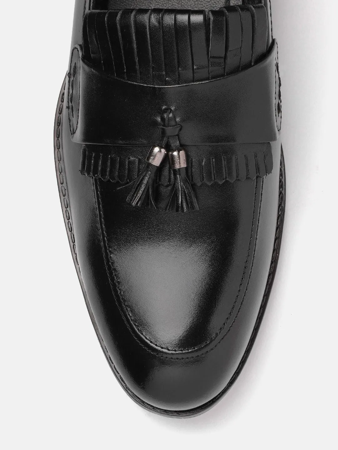 House of Pataudi Men Tasselled Formal Loafers
