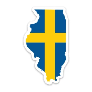 Illinois Swedish Flag Sticker