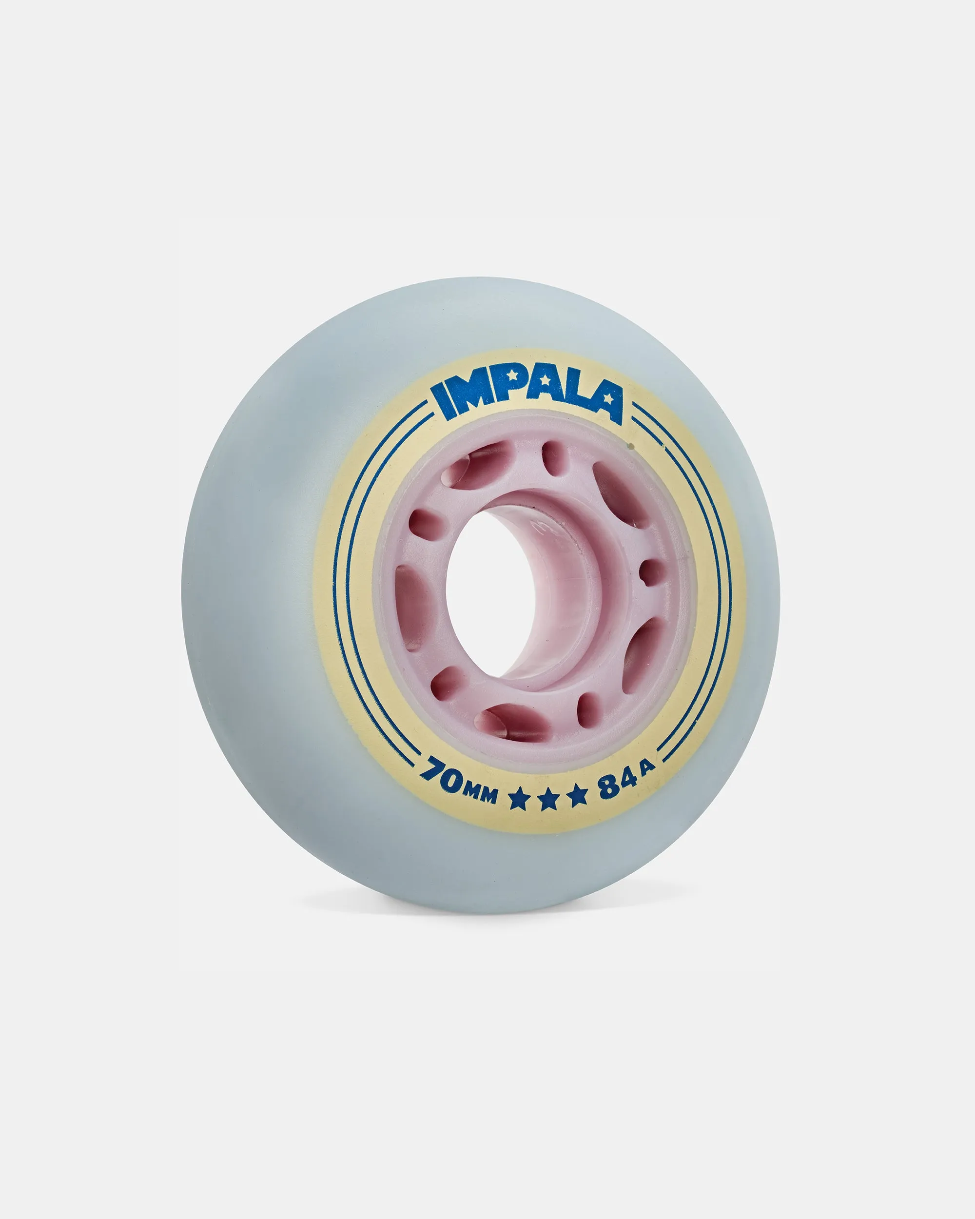 Impala Inline Skate Wheels (4-pack) - Sky Blue/Yellow