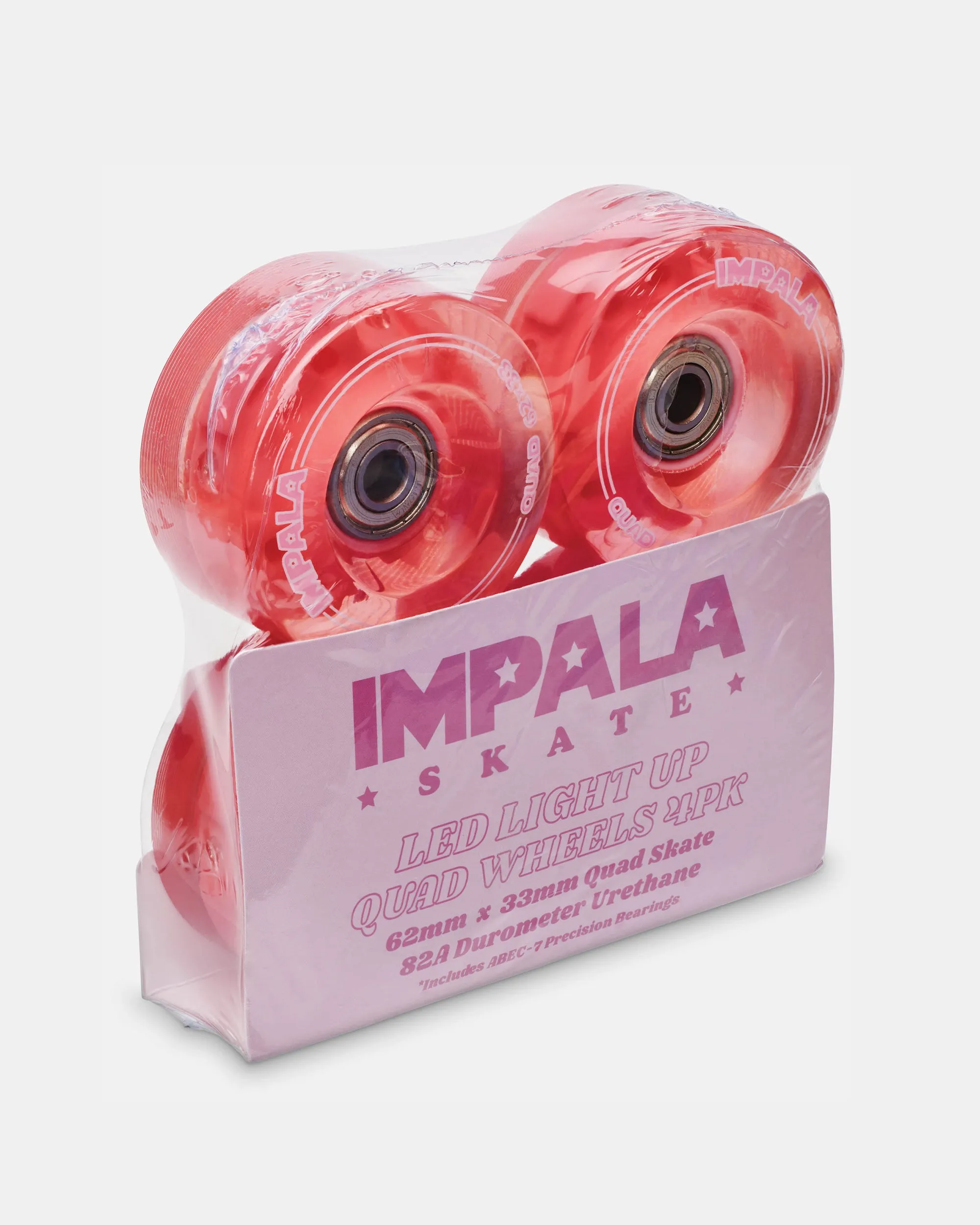 Impala Light Up Roller Skate Wheels (4-pack) - Pink