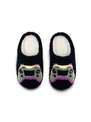 Indoor / Outdoor Slippers - Kids - Game Controller - Black