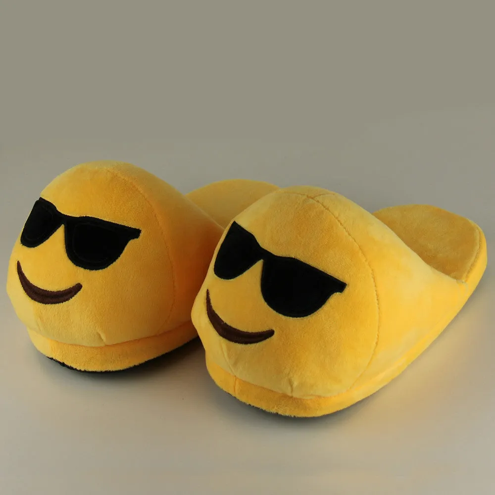 Indoor Warm Emoji Slippers Winter Cotton Plush Slipper Emoji Shoes Smiley Emoticon Winter Soft Size