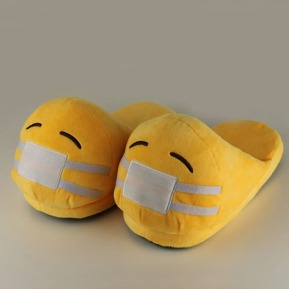 Indoor Warm Emoji Slippers Winter Cotton Plush Slipper Emoji Shoes Smiley Emoticon Winter Soft Size