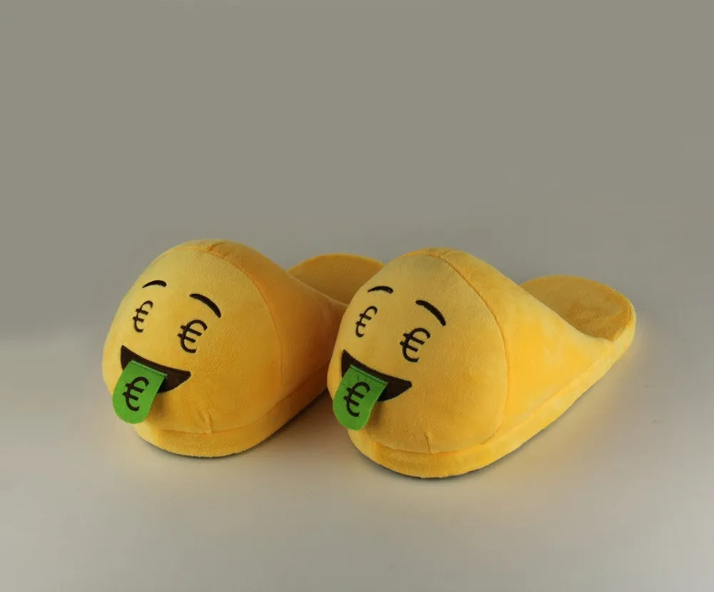 Indoor Warm Emoji Slippers Winter Cotton Plush Slipper Emoji Shoes Smiley Emoticon Winter Soft Size