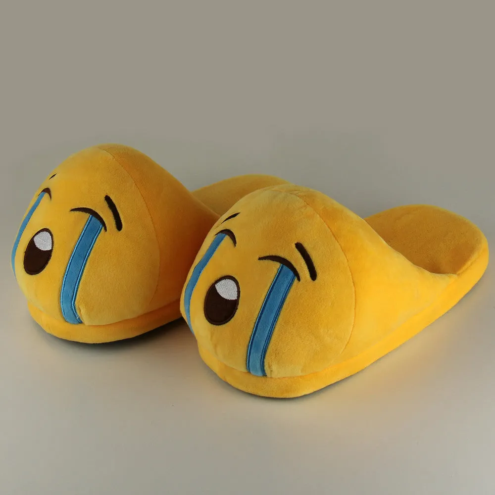 Indoor Warm Emoji Slippers Winter Cotton Plush Slipper Emoji Shoes Smiley Emoticon Winter Soft Size
