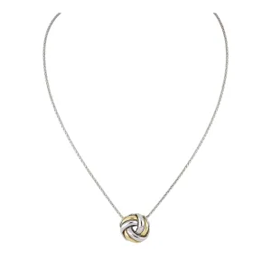 Infinity Love Knot Collection - Two-Tone Slider Necklace