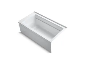 KOHLER K-1122-GHRAW Archer 60" x 32" alcove Heated BubbleMassage air bath with Bask heated surface, right drain