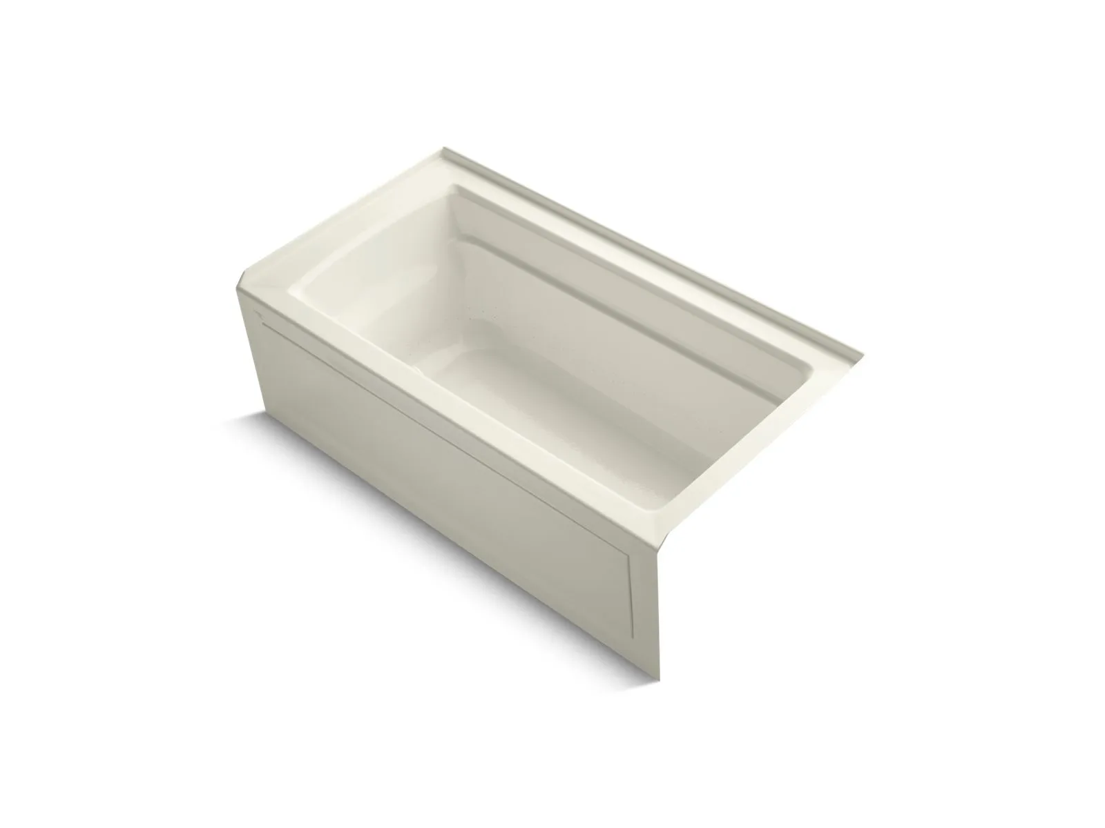 KOHLER K-1122-GHRAW Archer 60" x 32" alcove Heated BubbleMassage air bath with Bask heated surface, right drain