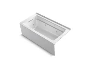 KOHLER K-1122-XGHRA Archer 60" x 32" alcove Heated BubbleMassage air bath and whirlpool, right drain