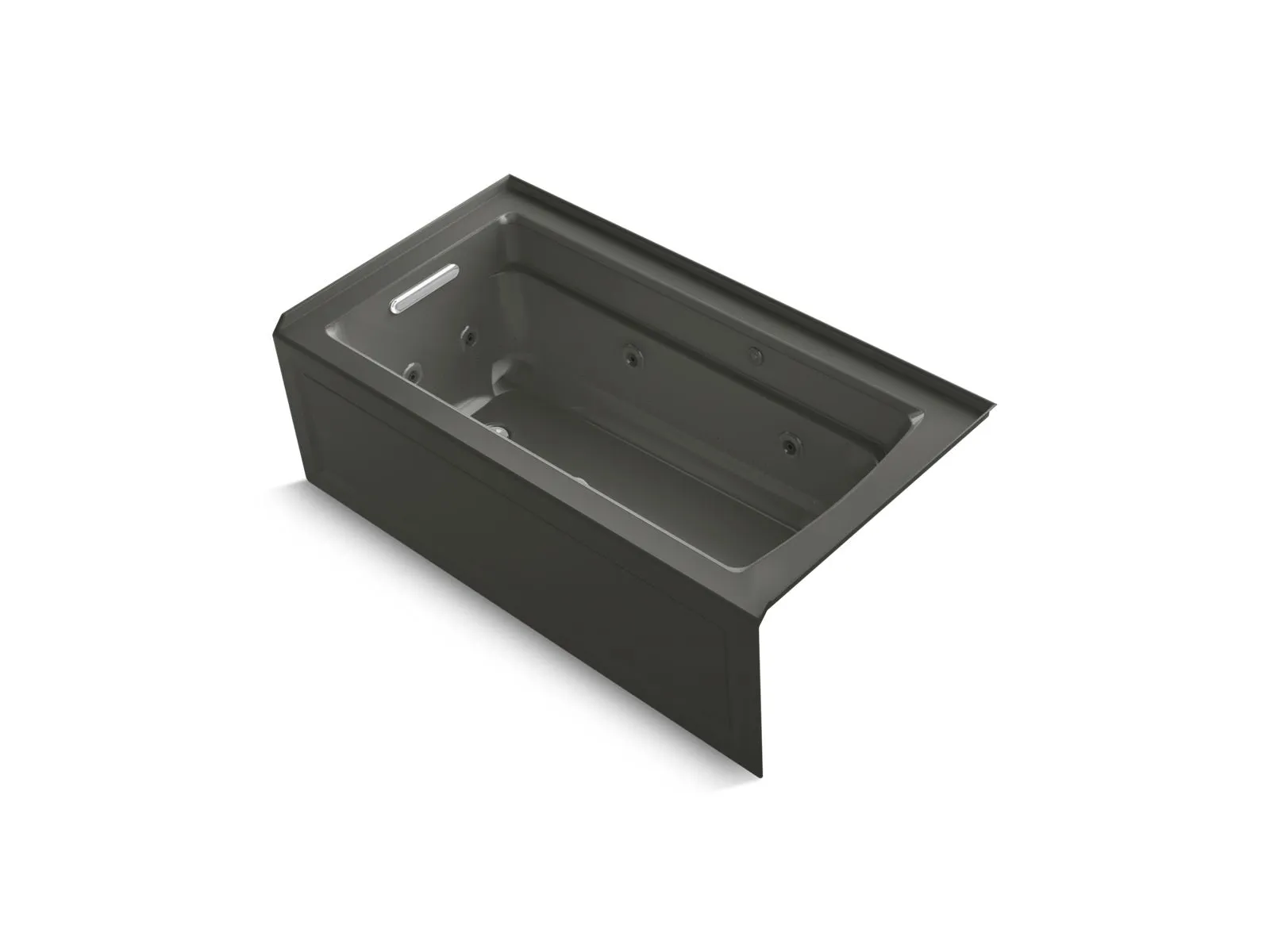 KOHLER K-1122-XGHRA Archer 60" x 32" alcove Heated BubbleMassage air bath and whirlpool, right drain