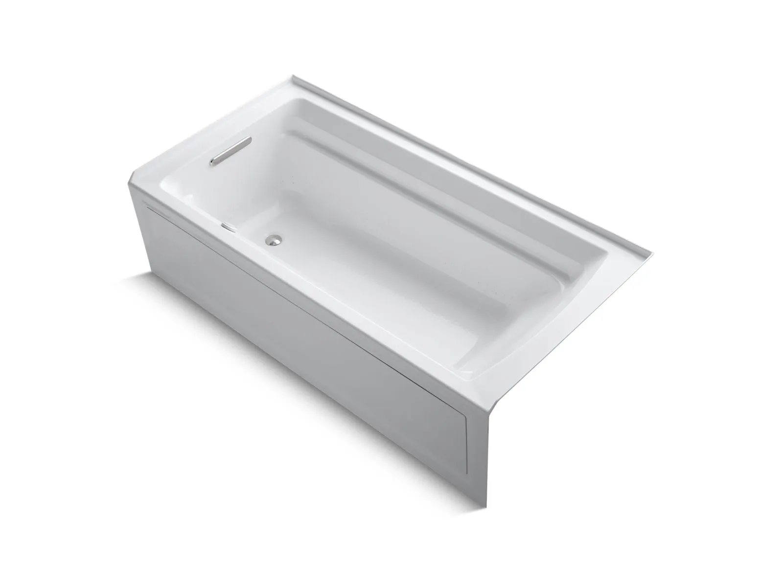 KOHLER K-1124-GHLAW Archer 72" x 36" alcove Heated BubbleMassage air bath with Bask heated surface, left drain
