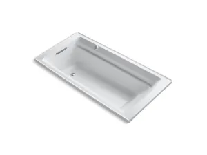 KOHLER K-1124-GHW Archer 72" x 36" drop-in Heated BubbleMassage air bath with Bask heated surface